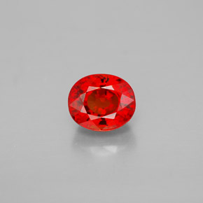Safira laranja natural 1,19ct, corte oval, VVS-VS