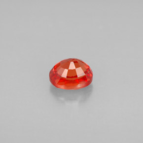 Safira laranja natural 1,12ct, corte oval, VVS-VS