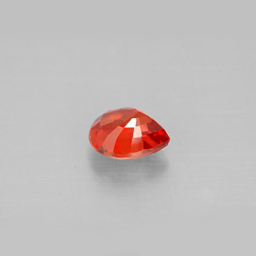 Safira laranja natural 1,06ct, formato de pêra, VVS-VS