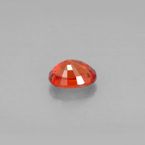 Safira laranja natural 1,18ct, corte oval, VVS-VS
