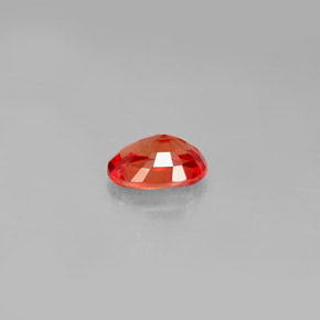 Safira laranja natural 1,04ct, corte oval, VS