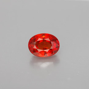 Safira laranja natural 1,00ct, corte oval, VS-SI