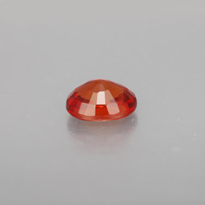 Safira laranja natural 1,00ct, corte oval, VS-SI