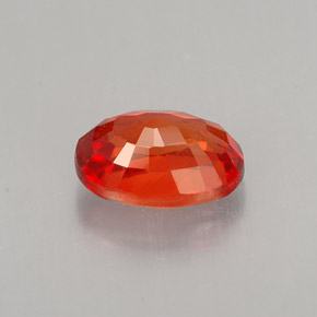 Safira laranja natural 1,07ct, corte oval, VS