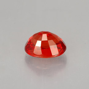 Safira laranja natural 1,10ct, corte oval, VS
