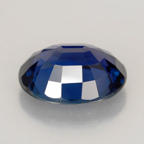 Safira azul natural 4,06ct, corte oval, VVS