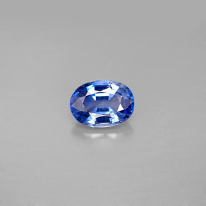 Safira azul natural 1,15ct, corte oval, VS