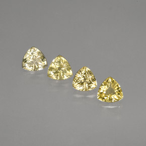 Pedras preciosas de safira amarelo natural de  ct, trillion, VS