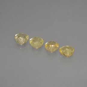 Pedras preciosas de safira amarelo natural de  ct, trillion, VS