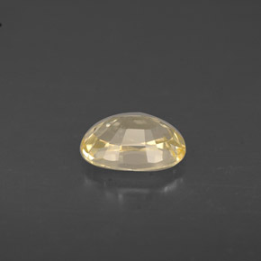 Safira amarelo natural 0,71ct, corte oval, VVS-VS