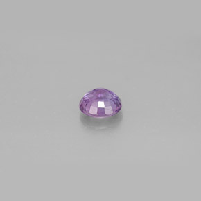 Safira violeta natural 0,58ct, corte redondo, VVS
