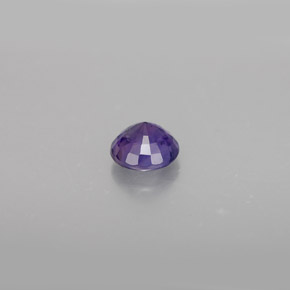 Safira violeta natural 0,62ct, corte redondo, VS