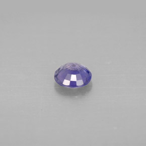 Safira azul natural 0,64ct, corte redondo, VS-SI