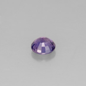 Safira violeta natural 0,56ct, corte redondo, VS-SI
