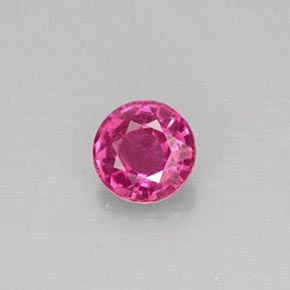 Safira rosa natural 0,37ct, corte redondo, VS-SI