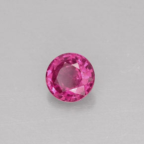 Safira rosa natural 0,37ct, corte redondo, VS-SI