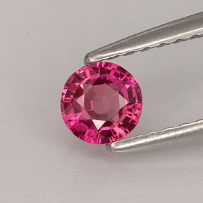 Safira rosa natural 0,37ct, corte redondo, VS