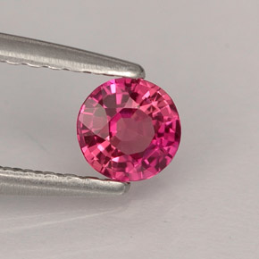 Safira rosa natural 0,37ct, corte redondo, VS