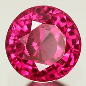 Safira rosa natural 0,40ct, corte redondo, VS
