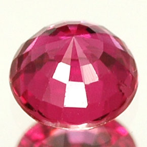 Safira rosa natural 0,40ct, corte redondo, VS