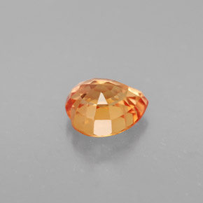Safira laranja natural 1,35ct, formato de coração, VVS-VS