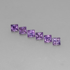 Pedras preciosas de safira violeta natural de  ct, quadrado, VVS-VS