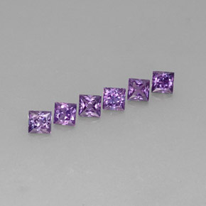 Pedras preciosas de safira violeta natural de  ct, quadrado, VVS-VS