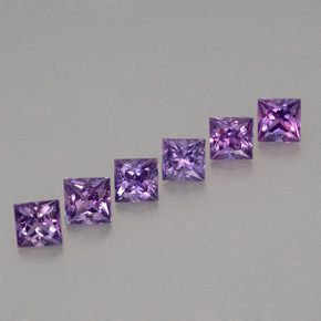 Pedras preciosas de safira violeta natural de  ct, quadrado, VVS-VS