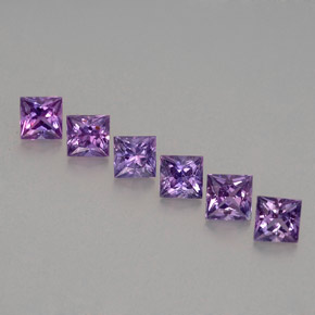 Pedras preciosas de safira violeta natural de  ct, quadrado, VVS-VS