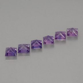 Pedras preciosas de safira violeta natural de  ct, quadrado, VVS-VS