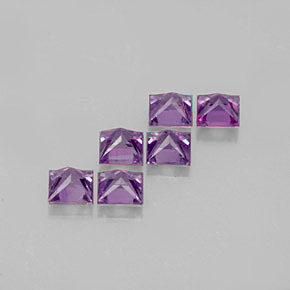 Pedras preciosas de safira violeta natural de  ct, quadrado, VVS-VS