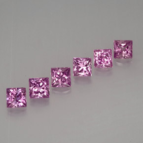 Pedras preciosas de safira violeta natural de  ct, quadrado, VVS-VS