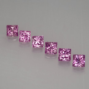 Pedras preciosas de safira violeta natural de  ct, quadrado, VVS-VS