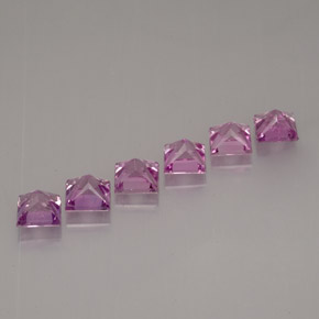 Pedras preciosas de safira violeta natural de  ct, quadrado, VVS-VS