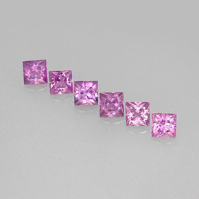 Pedras preciosas de safira violeta natural de  ct, quadrado, VVS-VS