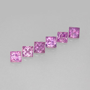 Pedras preciosas de safira violeta natural de  ct, quadrado, VVS-VS