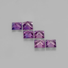 Pedras preciosas de safira violeta natural de  ct, quadrado, VVS-VS