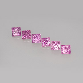Pedras preciosas de safira violeta natural de  ct, quadrado, VVS-VS