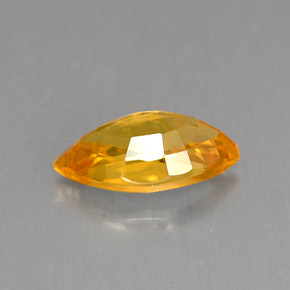 Safira amarelo natural 0,99ct, marquise, VS