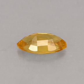 Safira amarelo natural 0,62ct, marquise, VS