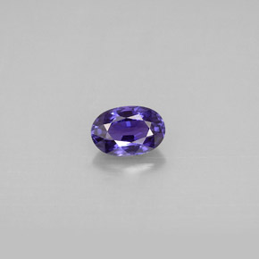 Safira violeta natural 0,65ct, corte oval, VVS-VS