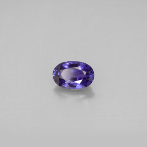 Safira violeta natural 0,65ct, corte oval, VVS-VS