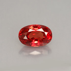 Safira laranja natural 0,92ct, corte oval, VVS-VS