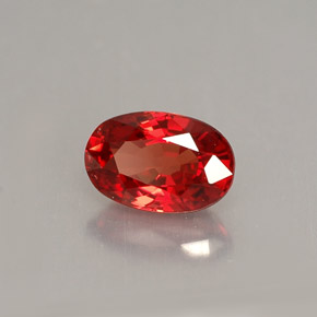 Safira laranja natural 0,92ct, corte oval, VVS-VS