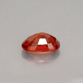 Safira laranja natural 0,92ct, corte oval, VVS-VS