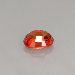 Safira laranja natural 0,90ct, corte oval, VS