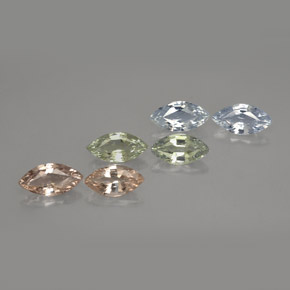 Pedras preciosas de safira multicolorido natural de  ct, marquise, VVS-VS