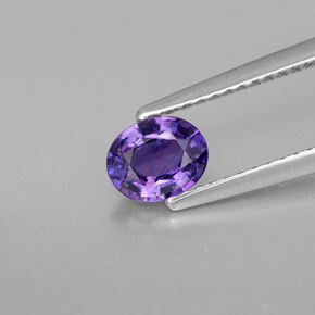 Safira violeta natural 0,70ct, corte oval, VS