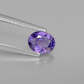 Safira violeta natural 0,70ct, corte oval, VS