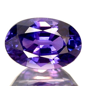 Safira azul natural 0,73ct, corte oval, VS